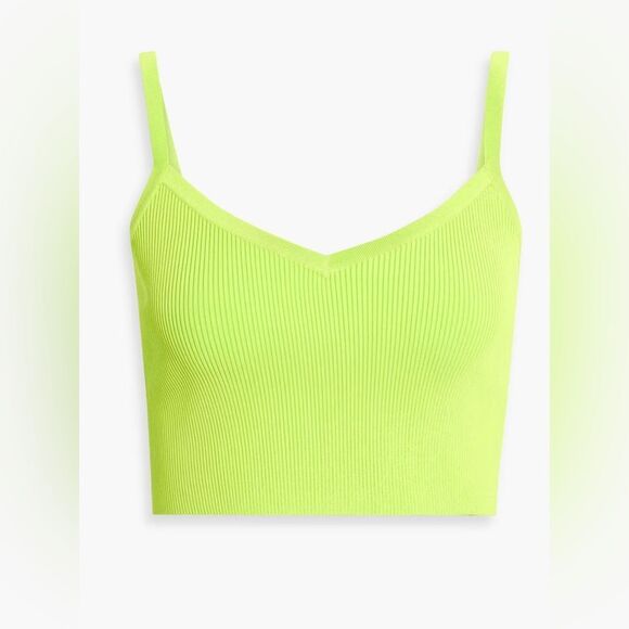 Lapointe Cropped Ribbed-knit Top Size XL - Picture 3 of 10